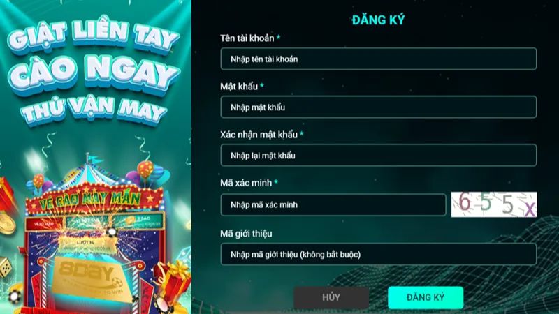 Cập nhật thông tin và tạo tài khoản 8day nhanh chóng chỉ trong vài bước